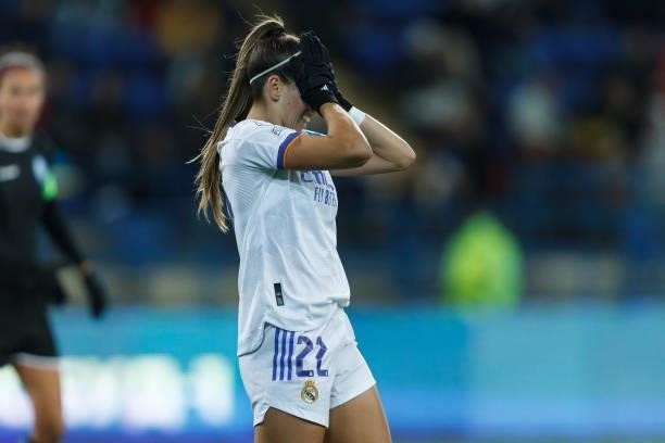 Athenea del Castillo of Real Madrid looks dejected during the UEFA Women's Champions League group B match between WFC Zhytlobud-1 Kharkiv and Real...