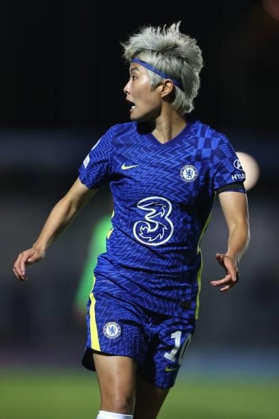 Ji So-Yun of Chelsea during the UEFA Women's Champions League group A match between Chelsea FC Women and VfL Wolfsburg at Kingsmeadow on October 6,...