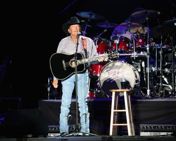 George Strait closes out day one of the second weekend of Austin City Limits Music Festival at Zilker Park on October 8, 2021 in Austin, Texas.