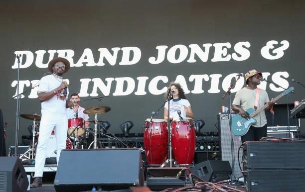Durand Jones of Durand Jones and the Indications performs in concert during the second weekend of Austin City Limits Music Festival at Zilker Park on...
