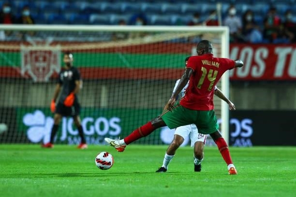 William Carvalho of Real Betis and Portugal during the international friendly match between Portugal and Qatar at Estadio Algarve on October 9, 2021...