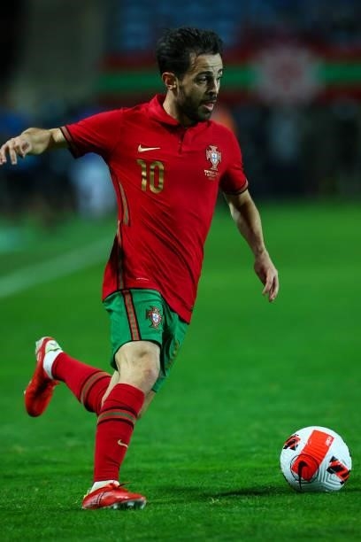 Bernardo Silva of Manchester City and Portugal during the international friendly match between Portugal and Qatar at Estadio Algarve on October 9,...
