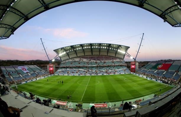 Panoramic View of Faro-Loule Algarve Stadium ,prior the international friendly match between Portugal and Qatar at Estadio Algarve on October 9, 2021...