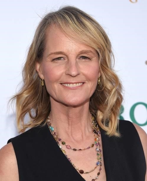 Actress Helen Hunt arrives for the LA Philharmonic's Homecoming Gala at the Walt Disney Concert Hall in Los Angeles, October 9, 2021.