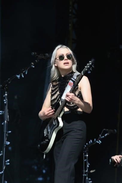 Phoebe Bridgers performs in concert during day two of the second weekend of Austin City Limits Music Festival at Zilker Park on October 9, 2021 in...