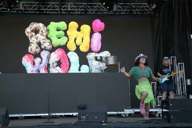 Remi Wolf performs in concert during day two of the second weekend of Austin City Limits Music Festival at Zilker Park on October 9, 2021 in Austin,...
