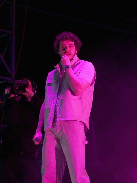 Jack Harlow performs in concert during day two of the second weekend of Austin City Limits Music Festival at Zilker Park on October 9, 2021 in...
