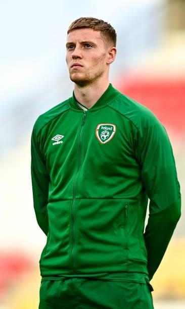 Dublin , Ireland - 8 October 2021; Mark McGuinness of Republic of Ireland before the UEFA European U21 Championship Qualifier match between Republic...