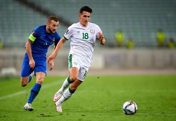 Baku , Azerbaijan - 9 October 2021; Jamie McGrath of Republic of Ireland during the FIFA World Cup 2022 qualifying group A match between Azerbaijan...