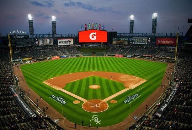 General stadium view prior to Game 3 of the ALDS between the Houston Astros and the Chicago White Sox at Guaranteed Rate Field on Sunday, October 10,...