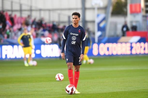Amine ADLI during the UEFA U21 Championship Qualification match between France and Ukraine at Stade Francis Le Ble on October 8, 2021 in Brest,...