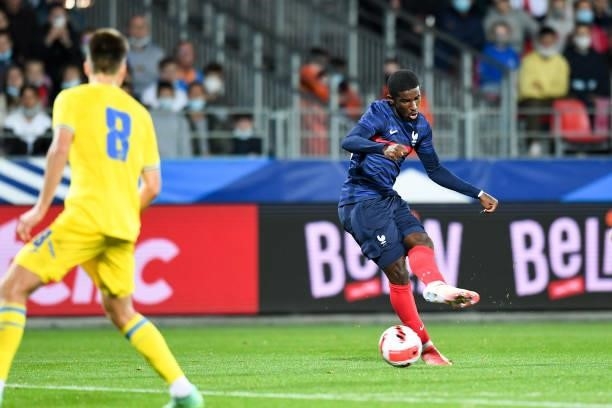 Mohamed Ali CHO during the UEFA U21 Championship Qualification match between France and Ukraine at Stade Francis Le Ble on October 8, 2021 in Brest,...