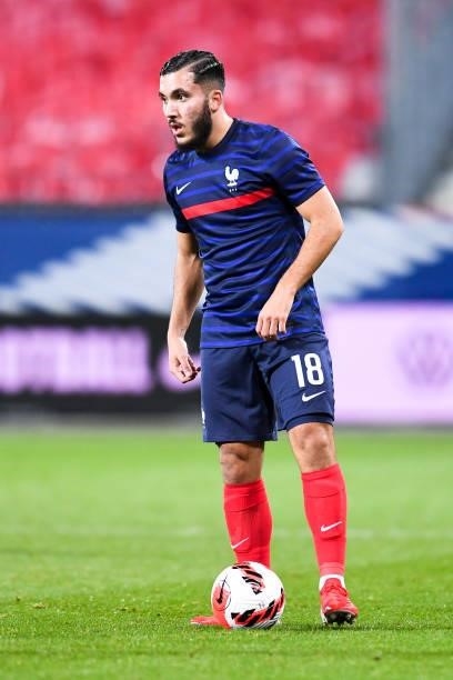 Rayan CHERKI during the UEFA U21 Championship Qualification match between France and Ukraine at Stade Francis Le Ble on October 8, 2021 in Brest,...