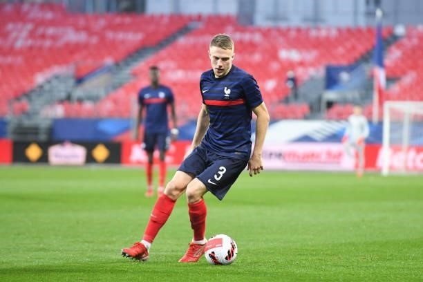 Adrien TRUFFERT during the UEFA U21 Championship Qualification match between France and Ukraine at Stade Francis Le Ble on October 8, 2021 in Brest,...