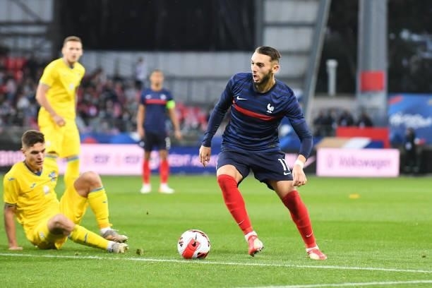 Amine GOUIRI during the UEFA U21 Championship Qualification match between France and Ukraine at Stade Francis Le Ble on October 8, 2021 in Brest,...