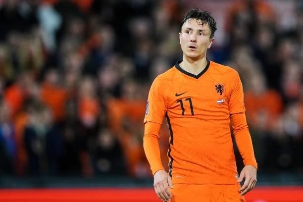 Steven Berghuis of Holland during the World Cup qualifier match between the Netherlands and Gibraltar at Feyenoord Stadium de Kuip on October 11,...