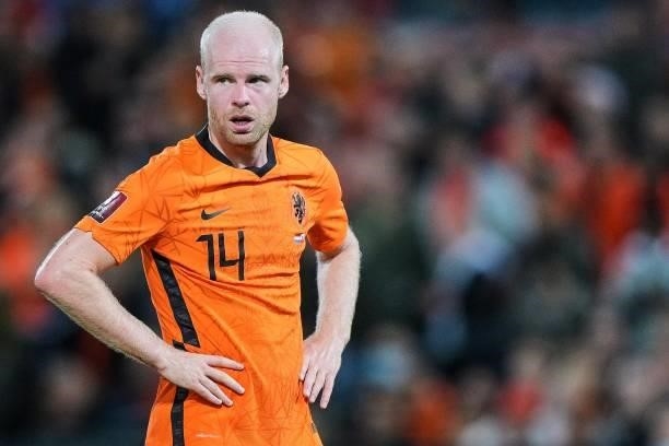 Davy Klaassen of Holland during the World Cup qualifier match between the Netherlands and Gibraltar at Feyenoord Stadium de Kuip on October 11, 2021...
