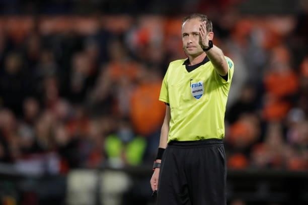 Referee Vitali Meshkov during the World Cup Qualifier match between Holland v Gibraltar at the De Kuip on October 11, 2021 in Rotterdam Netherlands