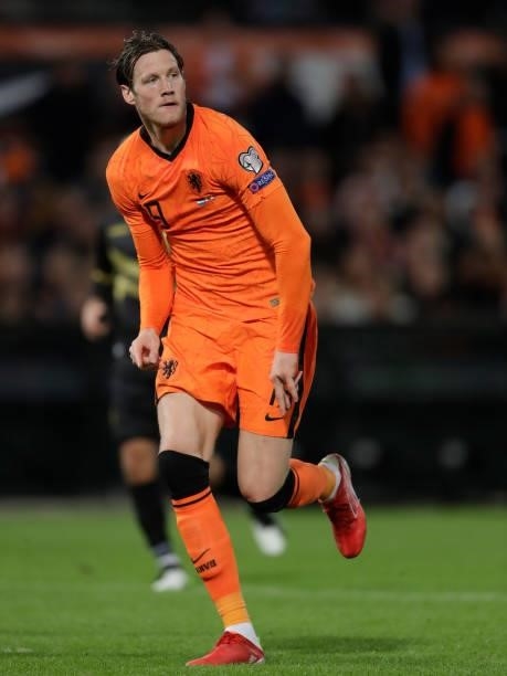 Wout Weghorst of Holland during the World Cup Qualifier match between Holland v Gibraltar at the De Kuip on October 11, 2021 in Rotterdam Netherlands