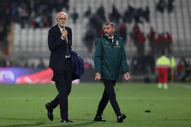 Paolo Nicolao Head Coach of U21 Italy during the UEFA European Under-21 Championship Qualifier football match between Italy U21 and Sweden U21 at...