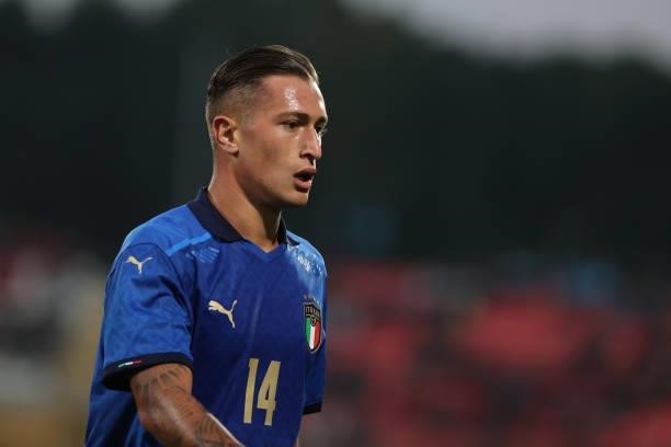 Salvatore Esposito of U21 Italy during the UEFA European Under-21 Championship Qualifier football match between Italy U21 and Sweden U21 at U-Power...