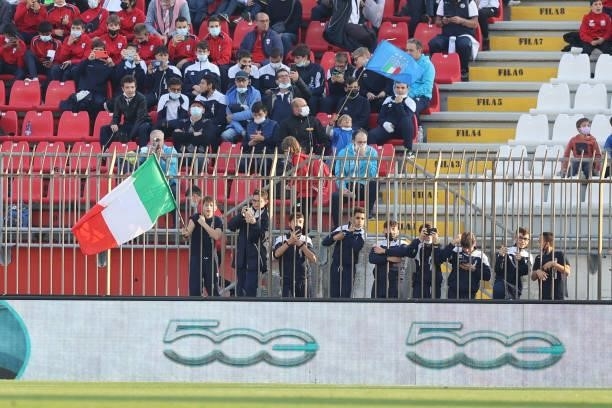 Italy supporters during the UEFA European Under-21 Championship Qualifier football match between Italy U21 and Sweden U21 at U-Power Stadium, Monza,...