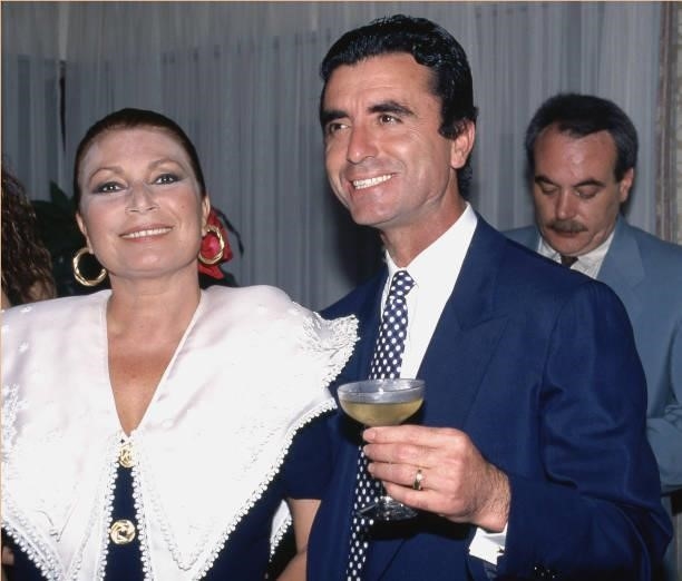 Spanish bullfighter Jose Ortega Cano with his wife the Spanish singer and actress Rocio Jurado , Madrid, Spain, 1994.