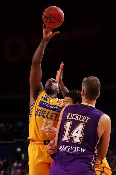 Lamar Patterson of the Bullets shoots during the round 21 NBL match between Sydney Kings and Brisbane Bullets at Qudos Bank Arena, on June 05 in...