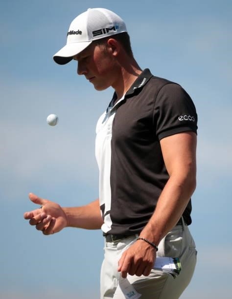 Niklas Noorgard Moller of Denmark arrives for Day Three of the D+D REAL Czech Challenge at Golf & Spa Kuneticka Hora on June 05, 2021 in Dritec,...