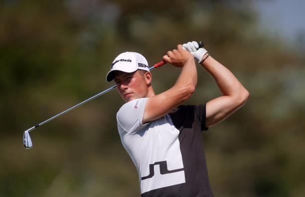 Niklas Noorgard Moller of Denmark in action during Day Three of the D+D REAL Czech Challenge at Golf & Spa Kuneticka Hora on June 05, 2021 in Dritec,...