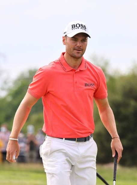 Martin Kaymer of Germany walks off the on the ninth green during the first round of the Porsche European Open at Green Eagle Golf Course on June 05,...