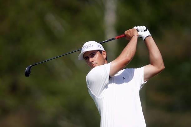 Julien Brun France in action during Day Three of the D+D REAL Czech Challenge at Golf & Spa Kuneticka Hora on June 05, 2021 in Dritec, Hradec...