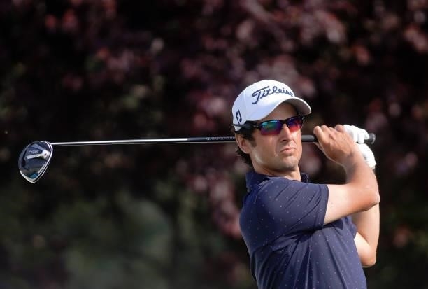 Jordi Garcia del Moral of Spain in action during Day Three of the D+D REAL Czech Challenge at Golf & Spa Kuneticka Hora on June 05, 2021 in Dritec,...