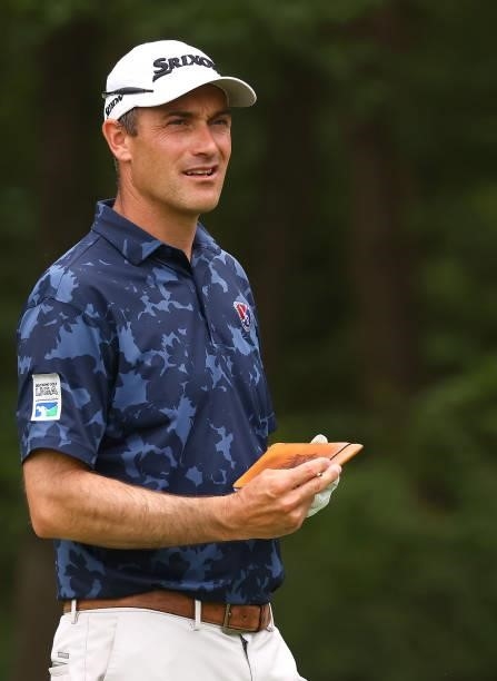 Florian Fritsch of Germany prepares to tee off on the sixth hole during the first round of the Porsche European Open at Green Eagle Golf Course on...