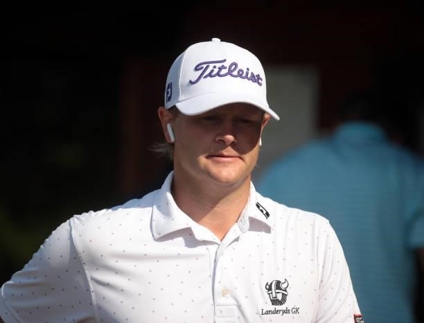 Henric Sturehed of Sweden arrives for the Day Three of the D+D REAL Czech Challenge at Golf & Spa Kuneticka Hora on June 05, 2021 in Dritec, Hradec...