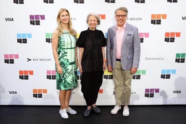 New 42 Board Chairman Fiona Howe Rudin, Jody Gottfried Arnhold, and New 42 President & CEO Russell Granet attend Let’s Get This Show on the Street:...