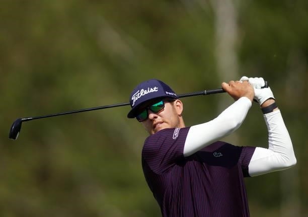 Yannik Paul of Germany in action during Day Three of the D+D REAL Czech Challenge at Golf & Spa Kuneticka Hora on June 05, 2021 in Dritec, Hradec...