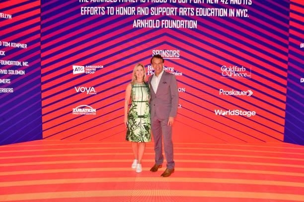 New 42 Board Chairman Fiona Howe Rudin and Brian Stokes Mitchell attend Let’s Get This Show on the Street: New 42 Celebrates Arts Education on 42nd...