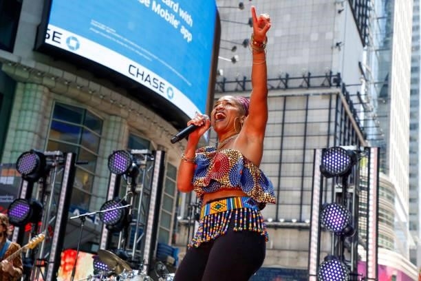 Rachel Oneika Phillips performs during Let's Get This Show On The Street: New 42 Celebrates NYC Arts Education on June 05, 2021 in New York City.
