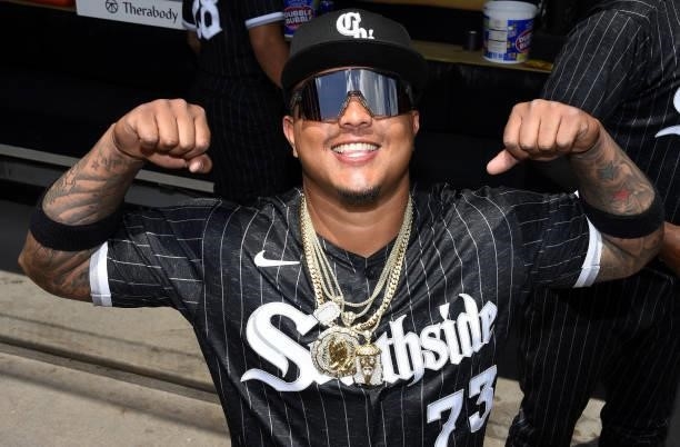Yermin Mercedes of the Chicago White Sox poses for a photo prior to the game against the Detroit Tigers on June 5, 2021 at Guaranteed Rate Field in...