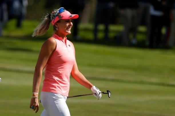 Lexi Thompson of the United States walks on the 11th hole during the third round of the 76th U.S. Women's Open Championship at The Olympic Club on...