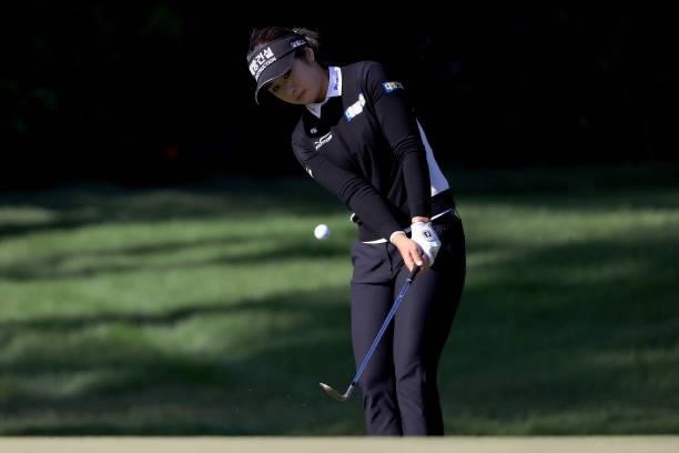 Jeongeun Lee6 of South Korea chips on the 14th hole during the third round of the 76th U.S. Women's Open Championship at The Olympic Club on June 05,...