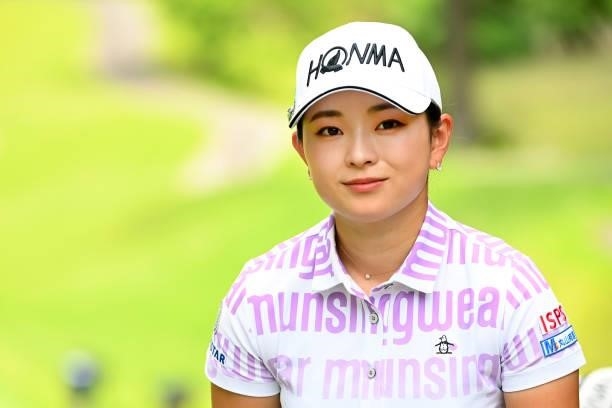 Momo Yoshikawa of Japan is seen on her way to the 4th tee during the final round of Yonex Ladies at Yonex Country Club on June 6, 2021 in Nagaoka,...