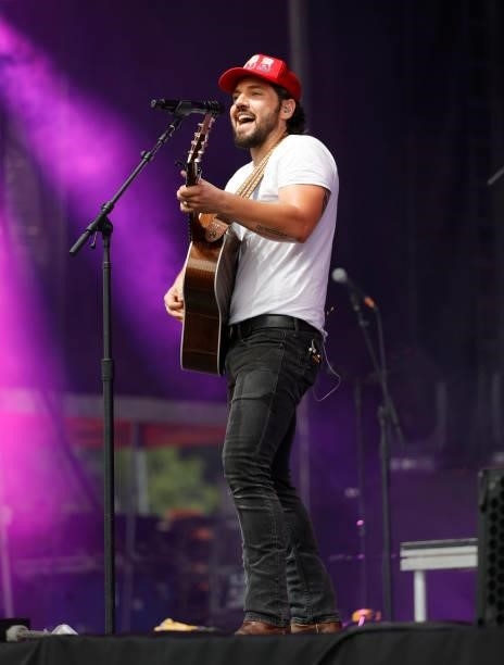 Country artist Scott Stevens performs at Hop Springs on June 05, 2021 in Murfreesboro, Tennessee.