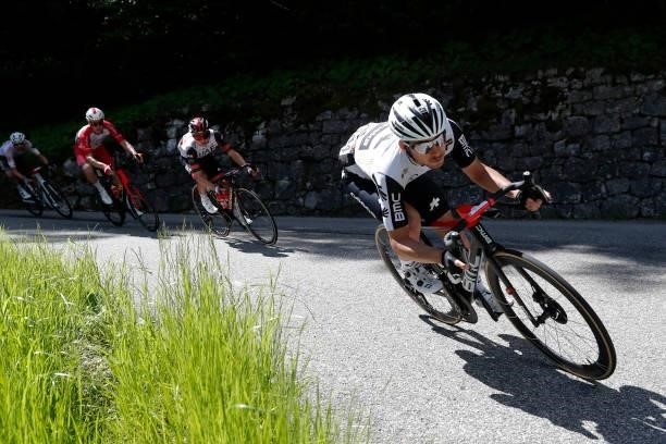 Sean Bennett of United States and Team Qhubeka Assos during the 73rd Critérium du Dauphiné 2021, Stage 8 a 147km stage from La Léchère-Les-Bains to...