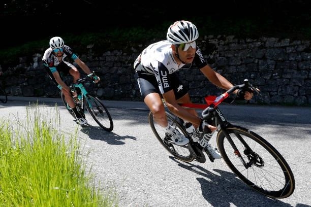 Damien Howson of Australia and Team BikeExchange & Fabio Aru of Italy and Team Qhubeka Assos during the 73rd Critérium du Dauphiné 2021, Stage 8 a...