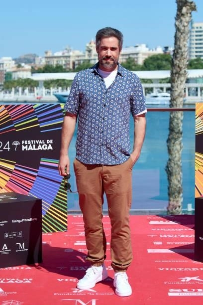 Unax Ugalde attends 'Ana Tramel. El Juego' photocall during the 24th Malaga Film Festival on June 06, 2021 in Malaga, Spain.