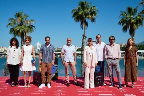 Cast and Crew of 'Ana Tramel. El Juego' Maria Zabala, Unax Ugalde, Salvador Garcia Ruiz, Roberto Santiago, Natalia Verbeke and Israel Elejalde attend...