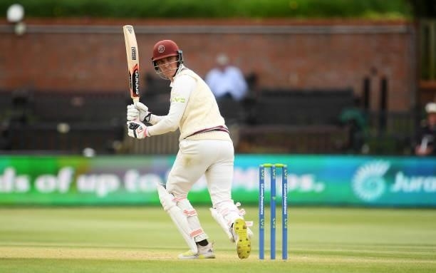 Tom Banton of Somerset plays a shot during Day Four of the LV= Insurance County Championship match between Somerset and Hampshire at The Cooper...