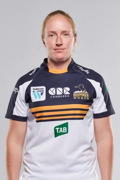 Emily Sogal poses for a photo during the ACT Brumbies Super W headshots session at BrumbiesHQ on June 05, 2021 in Canberra, Australia.